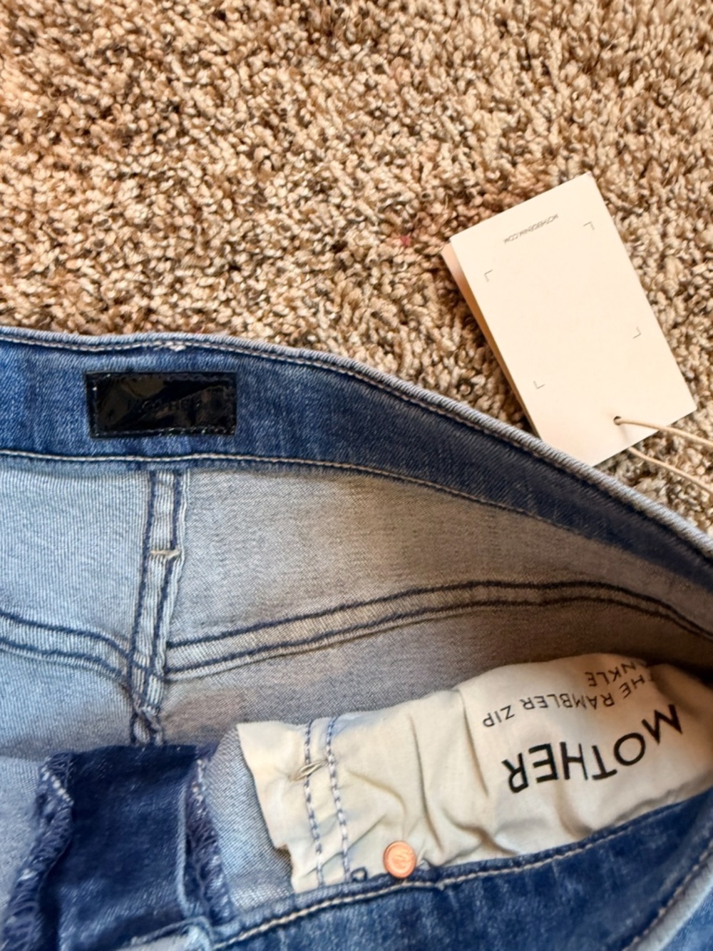 MOTHER The Mid-Rise Rambler Zip Ankle Jeans - Picture 3 of 5
